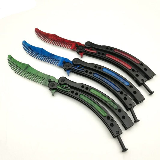 Butterfly knife comb